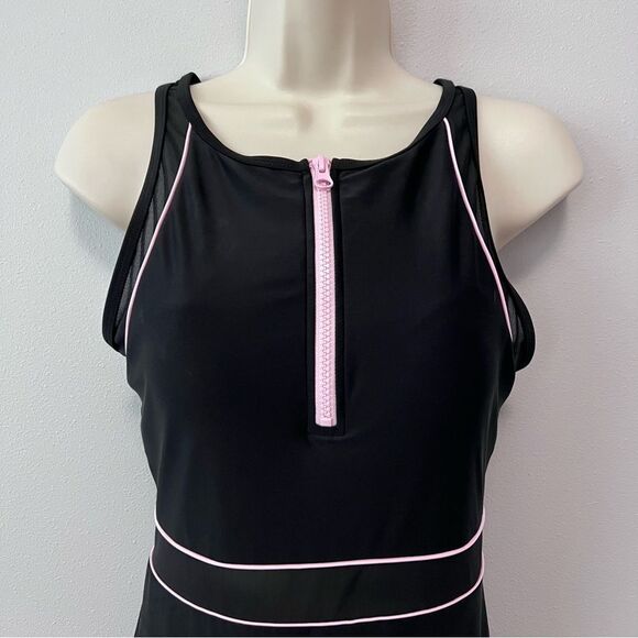 Pour Moi Energy High Neck Front Zip Swimsuit Size 10  NWT! - Picture 4 of 15